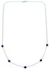 Lapis Liquid Silver Bead Necklace DX117186